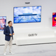 JH Han, president of Visual Display Business for Samsung Electronics, announcing a series of QLED smart TVs in 2018.